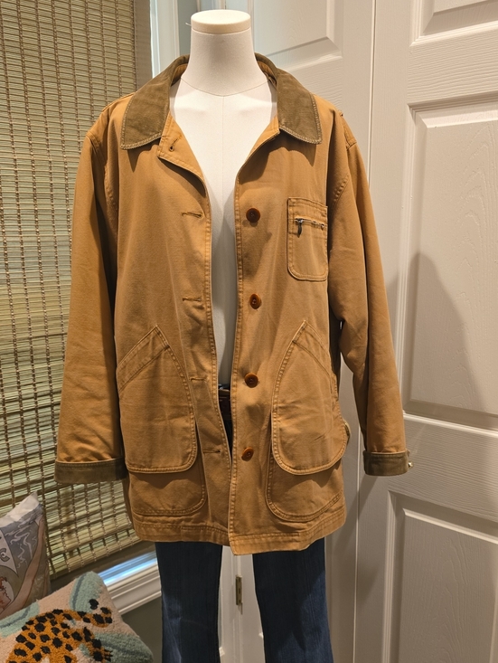 L.L. Bean Jackets & Blazers - L.L. Bean Brown Canvas Field Jacket with Corduroy Collar